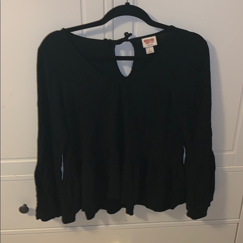Black long sleeve blouse